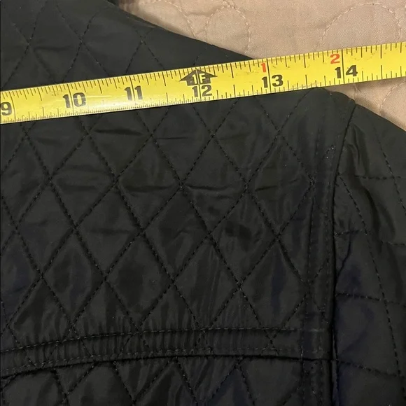 Barbour Black Quilted Belted Utility Technical Funnel Neck Lightweight Jacket 4 - Picture 11 of 13